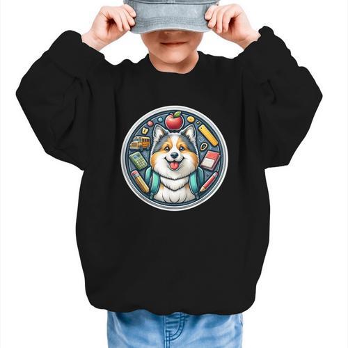 Back To School Icelandic Sheepdog Dog Boy Girls Student Kids Graphic Kid Sweatshirt - Savourry