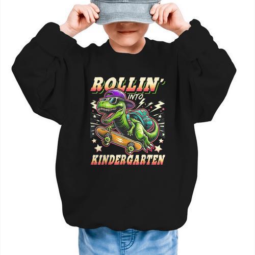 Back To School Kindergarten Dinosaur First Day Of School Boy Graphic Kid Sweatshirt - Savourry