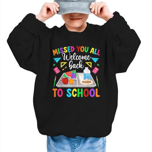 Back To School Lunch Lady First Day Of School Lunch Lady Graphic Kid Sweatshirt - Savourry