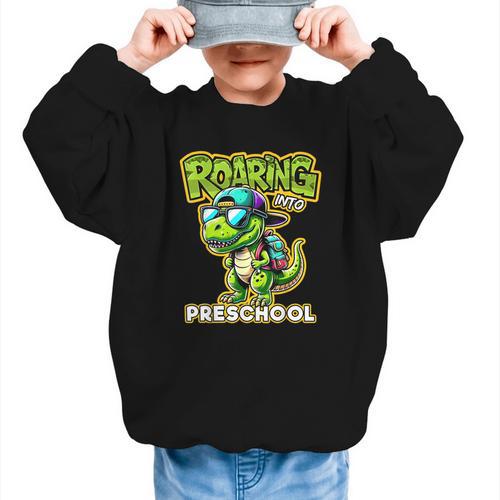 Back To School Preschool Dinosaur First Day Of School Boy Graphic Kid Sweatshirt - Savourry