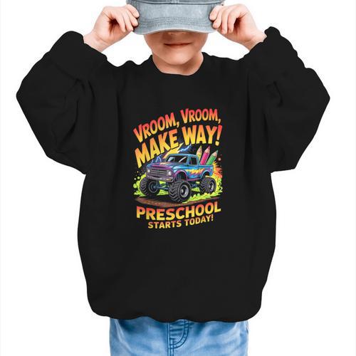Back To School Preschool Pre-K Monster Truck First Day Boys Graphic Kid Sweatshirt - Savourry