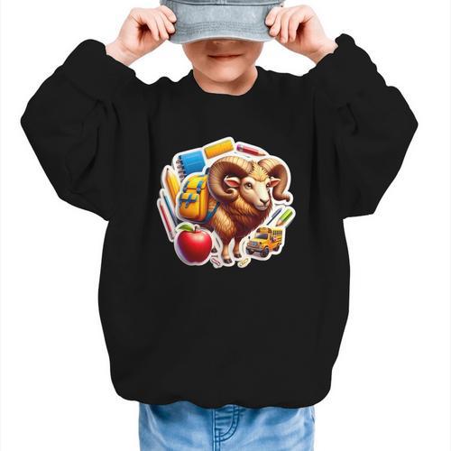 Back To School Ram Boys Girls Student Kids Lover Farmer Cute Graphic Kid Sweatshirt - Savourry