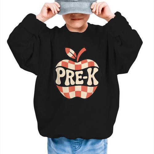 Back To School Retro Apple PRE-K Classroom Graphic Kid Sweatshirt - Savourry