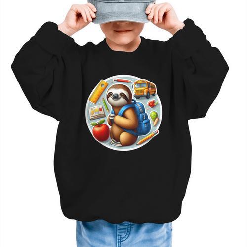 Back To School Sloth Boys Girls Student Kids Lover Child New Graphic Kid Sweatshirt - Savourry