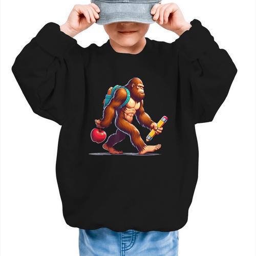 Bigfoot Lovers Pencil Back To School Kids Boys Girls Graphic Kid Sweatshirt - Savourry