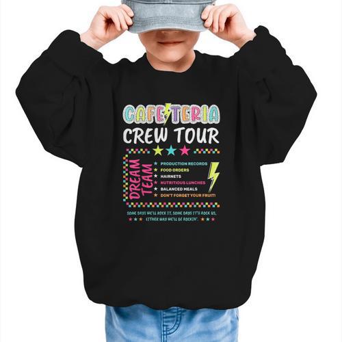 Cafeteria Crew Tour Lunch Lady Dream Team Back To School Graphic Kid Sweatshirt - Savourry
