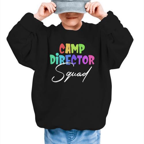 Camp Director Squad Counselor Camper Camping Back To School Graphic Kid Sweatshirt - Savourry