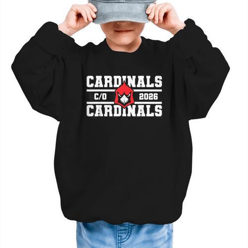 Cardinals Class Of 2026 Back To School Spirit RB Graphic Kid Sweatshirt - Savourry