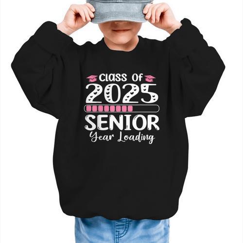 Class Of 2025 Senior Year Loading Back To School 2025 Graphic Kid Sweatshirt - Savourry