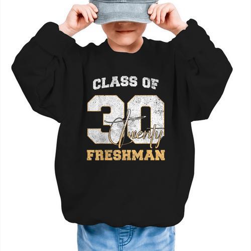Class Of 2030 Freshman High School Back To School 9th Grade Graphic Kid Sweatshirt - Savourry