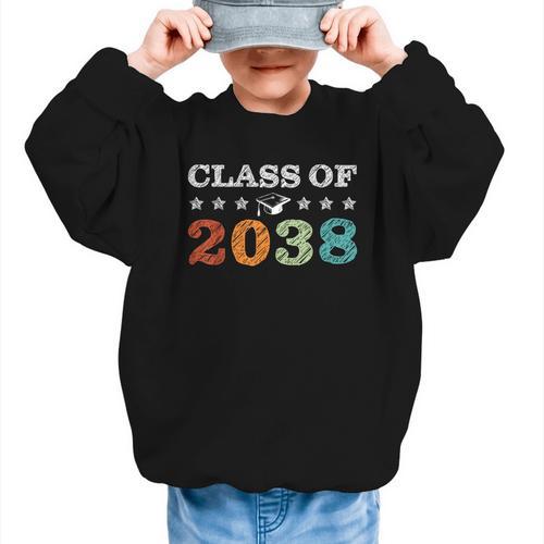Class Of 2038 Grow With Me First Day School Back To School Graphic Kid Sweatshirt - Savourry