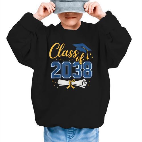 Class Of 2038 Grow With Me Kindergarten Back To School Graphic Kid Sweatshirt - Savourry