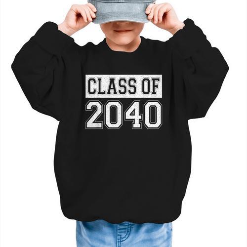 Class Of 2040 Senior Graduation Year Vintage Back To School Graphic Kid Sweatshirt - Savourry