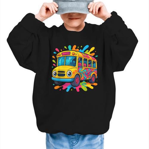 Colorful School Bus Driver Back To School Men Women Kids Graphic Kid Sweatshirt - Savourry