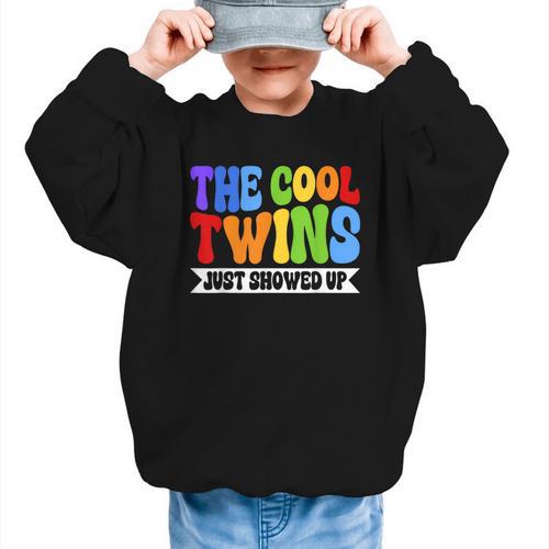 Cool Twins Just Showed Up Kid Boy Teen Twin Back To School Graphic Kid Sweatshirt - Savourry