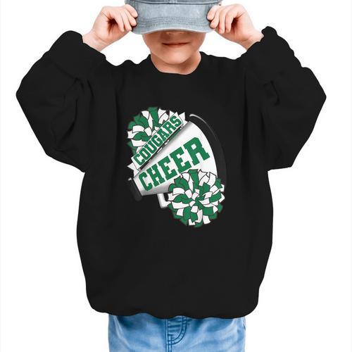 Cougars Cheer Back To School Cheerleading Spirit G Graphic Kid Sweatshirt - Savourry