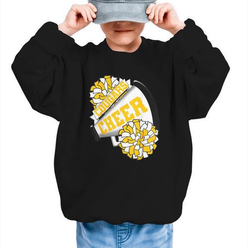Cougars Cheer Back To School Cheerleading Spirit GY Graphic Kid Sweatshirt - Savourry