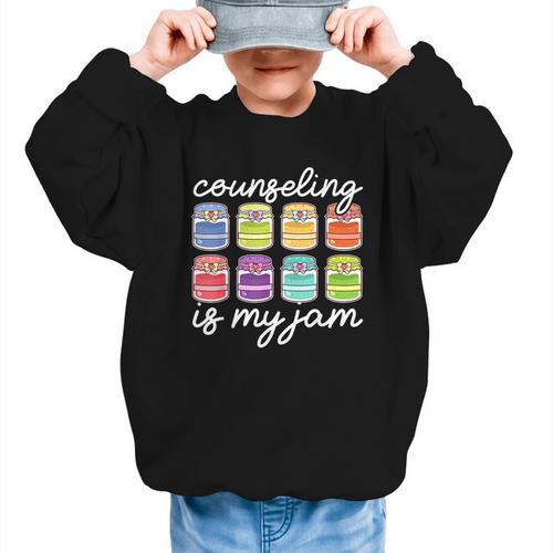 Counseling Is My Jam School Counselor Back To School Graphic Kid Sweatshirt - Savourry