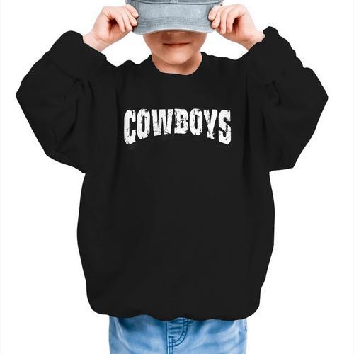 Cowboys Back To School Spirit Graphic Kid Sweatshirt - Savourry