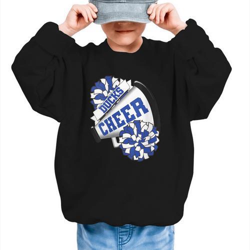 Ducks Cheer Back To School Cheerleading Spirit B Graphic Kid Sweatshirt - Savourry