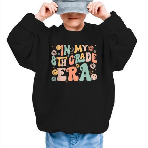 In My Eighth Grade Era Retro 8th Grade Back To School Graphic Kid Sweatshirt - Savourry