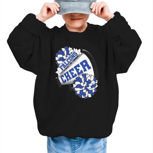 Falcons Cheer Back To School Cheerleading Spirit B Graphic Kid Sweatshirt - Savourry