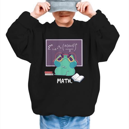 Frog Hates Math Kawaii Science Back To School Kids Graphic Kid Sweatshirt - Savourry