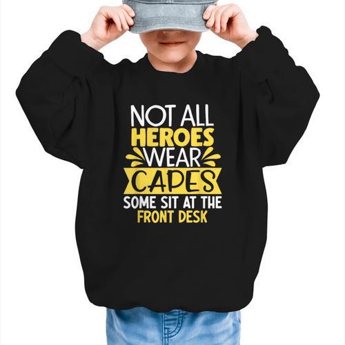 Front Office Desk Administrator Back To School Reception Graphic Kid Sweatshirt - Savourry