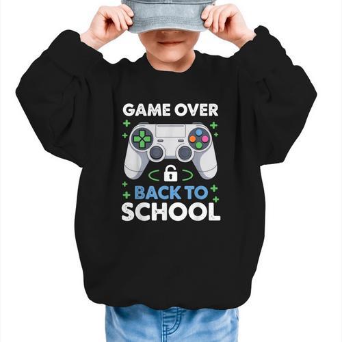 Game Over Back To School Kids First Day School Graphic Kid Sweatshirt - Savourry