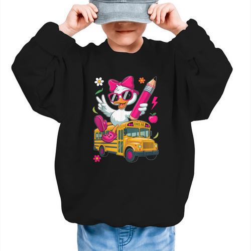 Goose Back To School First Day Of School Girls Boys Graphic Kid Sweatshirt - Savourry