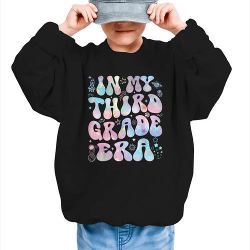 Groovy In My Third Grade Era Tie Dye Kids Boy Back To School Graphic Kid Sweatshirt - Savourry