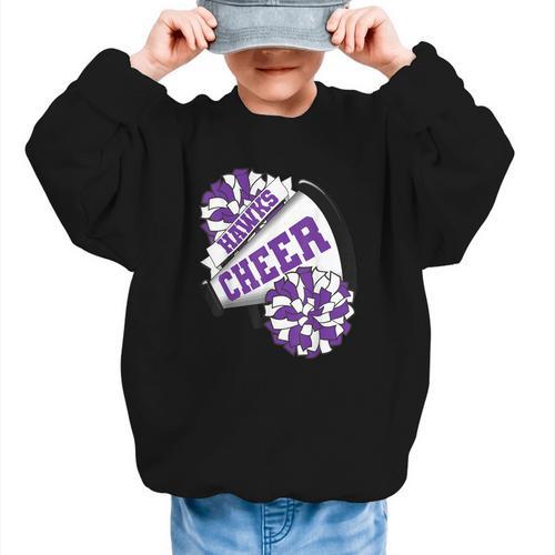 Hawks Cheer Back To School Cheerleading Spirit P Graphic Kid Sweatshirt - Savourry