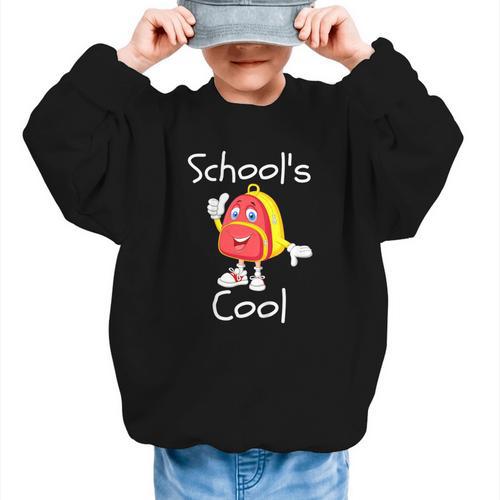 Kids School's Cool Saying Back To School For Kids Graphic Kid Sweatshirt - Savourry