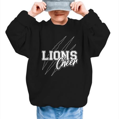 Lions Cheer Back To School Cheerleading Team Spirit Graphic Kid Sweatshirt - Savourry