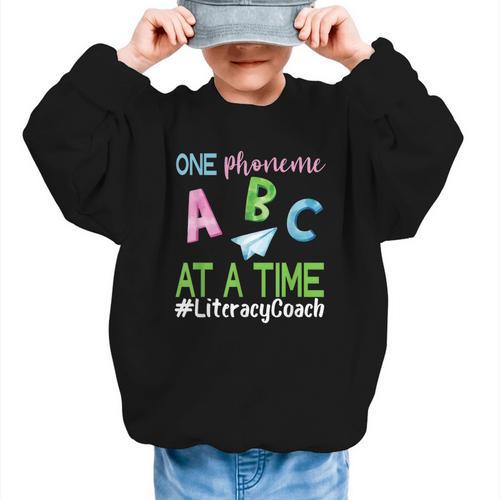 Literacy Coach Phoneme ABC Appreciation Back To School Graphic Kid Sweatshirt - Savourry