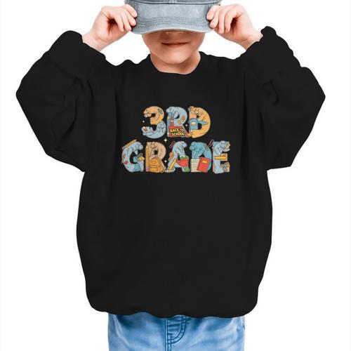 Manatee Third Grade Back To School Kids Boys Girls Graphic Kid Sweatshirt - Savourry
