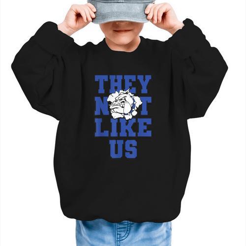 Not Like Bulldog Back To School Spirit B Graphic Kid Sweatshirt - Savourry
