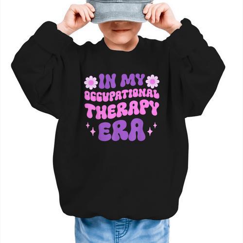In My Occupational Therapy Era Groovy OT Back To School Graphic Kid Sweatshirt - Savourry