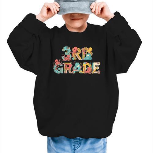 Octopus Third Grade Back To School Kids Boys Girls Graphic Kid Sweatshirt - Savourry