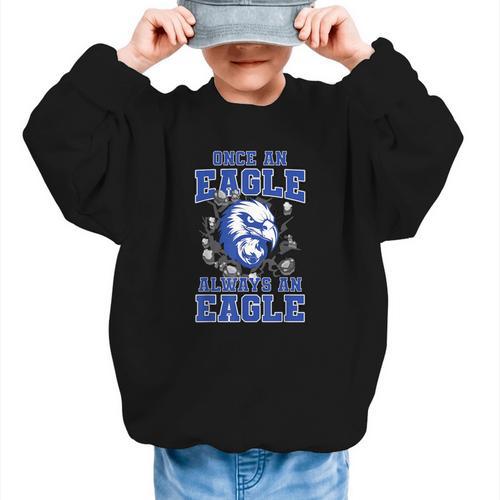 Once An Eagle Always An Eagle Back To School Spirit B Graphic Kid Sweatshirt - Savourry