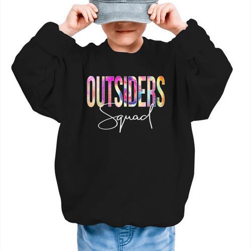 Outsiders Squad Tie Dye Back To School Women Appreciation Graphic Kid Sweatshirt - Savourry