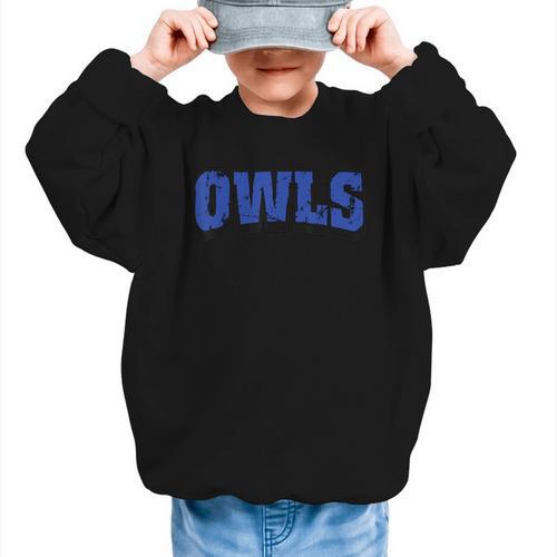 Owls Back To School Spirit B Graphic Kid Sweatshirt - Savourry