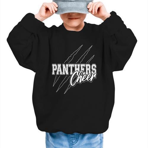 Panthers Cheer Back To School Cheerleading Team Spirit Graphic Kid Sweatshirt - Savourry