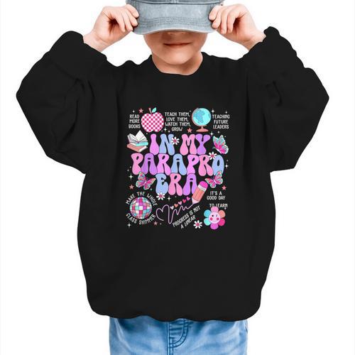 In My Parapro Era Paraprofessional First Day Back To School Graphic Kid Sweatshirt - Savourry