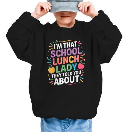 Proud Cafeteria Noun Definition Lunch Lady Back To School Graphic Kid Sweatshirt - Savourry