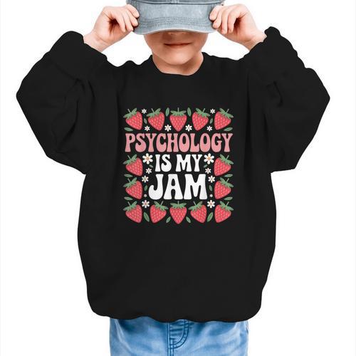Psychology Is My Jam School Psychologist Back To School Graphic Kid Sweatshirt - Savourry