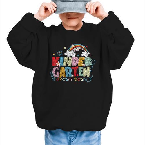 Rainbow Kindergarten Dream Painting Team Back To School Graphic Kid Sweatshirt - Savourry