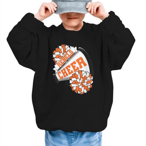 Rebels Cheer Back To School Cheerleading Spirit O Graphic Kid Sweatshirt - Savourry