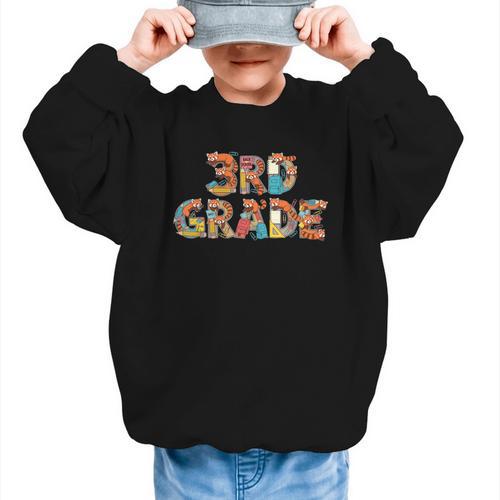 Red Panda Third Grade Back To School Kids Boys Girls Graphic Kid Sweatshirt - Savourry