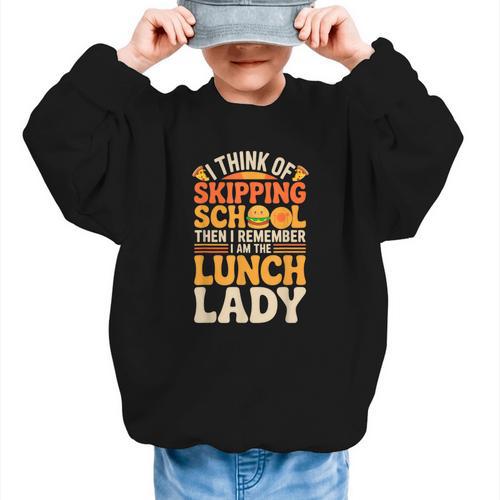 Remember I'm The Lunch Lady Back To School Cafeteria Worker Graphic Kid Sweatshirt - Savourry